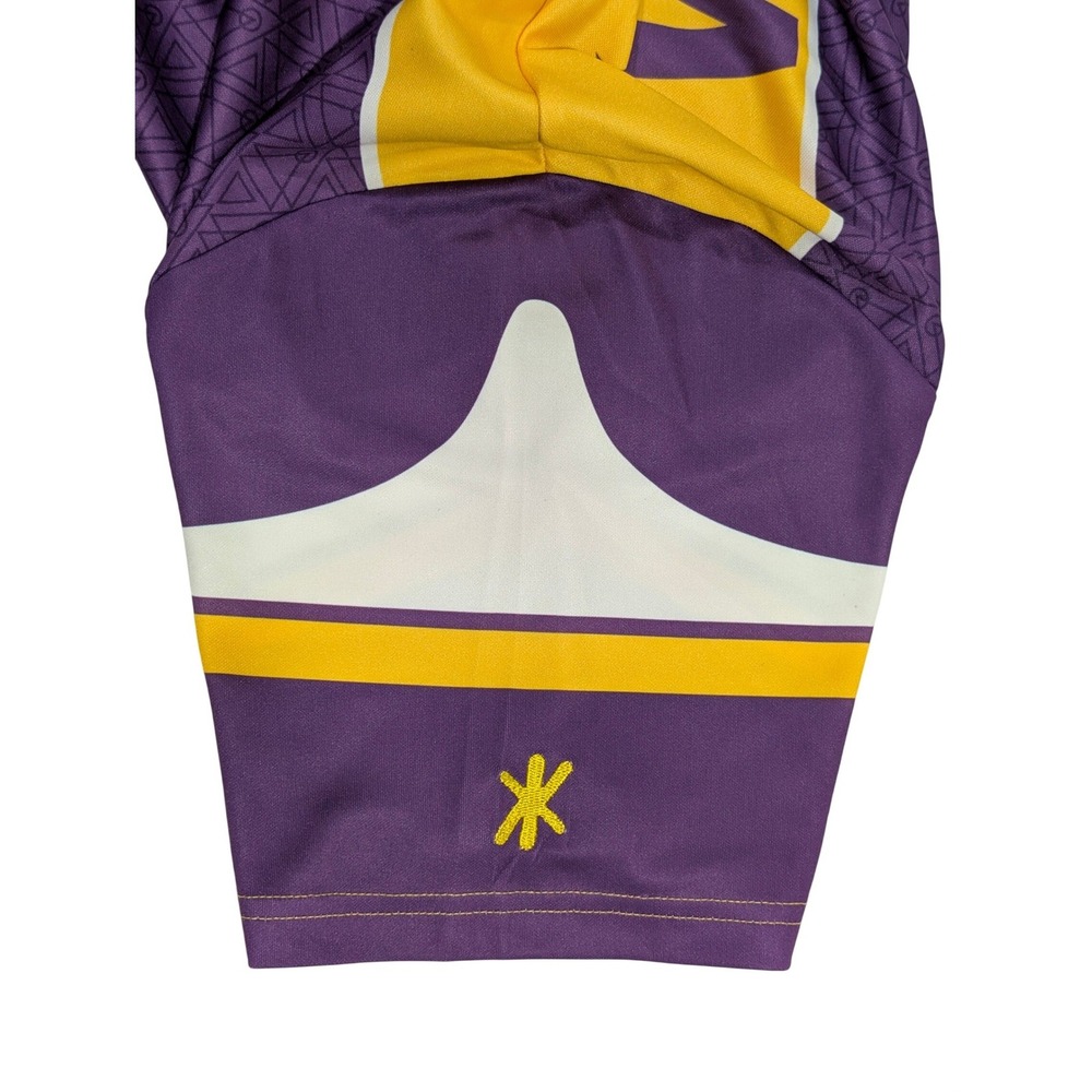 Minnesota Vikings NFL Team Apparel Polo‎ Shirt Men's Large Purple Gold Skyline - Picture 5 of 6